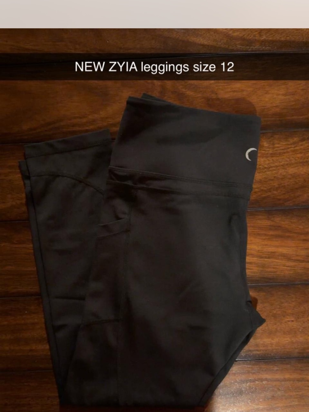 Zyia Black Leggings - Comfortable Active Bottoms woman’s 8 but tagged 12